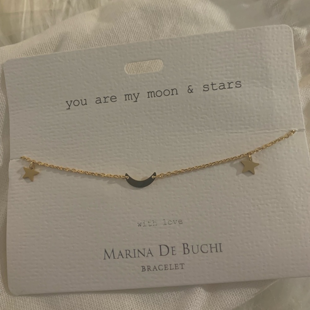 NWT Marina De Buchi moon & stars bracelet